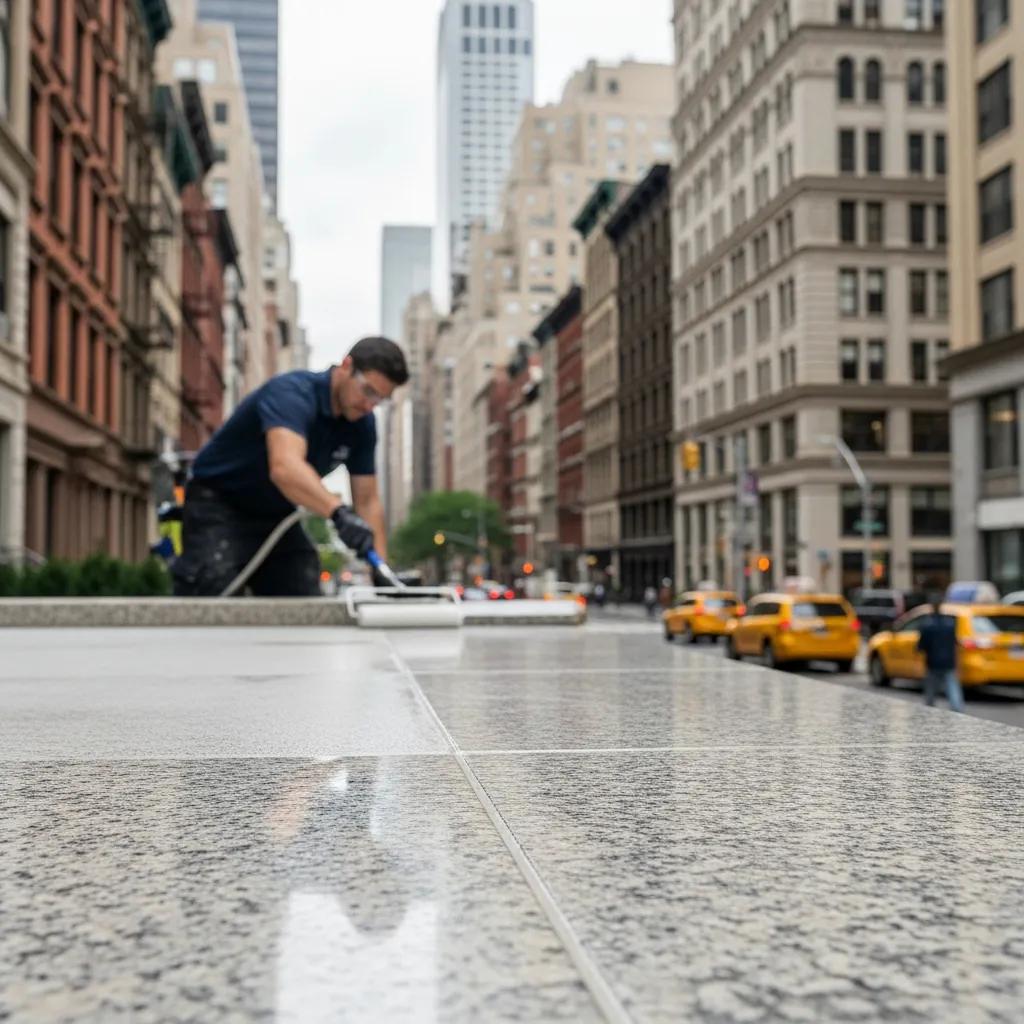 Professional stone sealing service in NYC, highlighting the importance of natural stone protection
