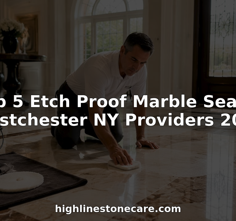 Technician applying etch-proof sealer to marble floor