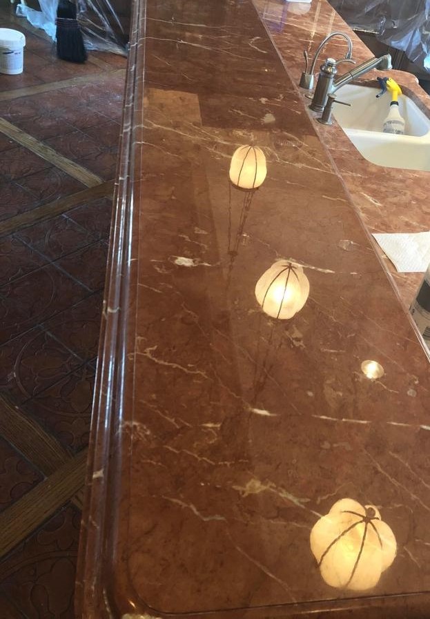 Kitchen island mirror finish — Highline Stone Care